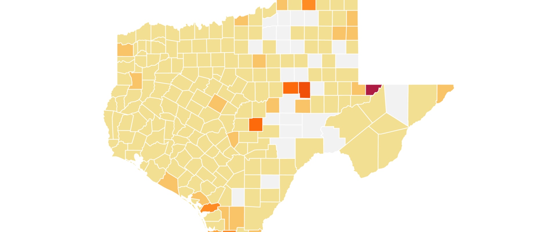 What counties in texas are open range?